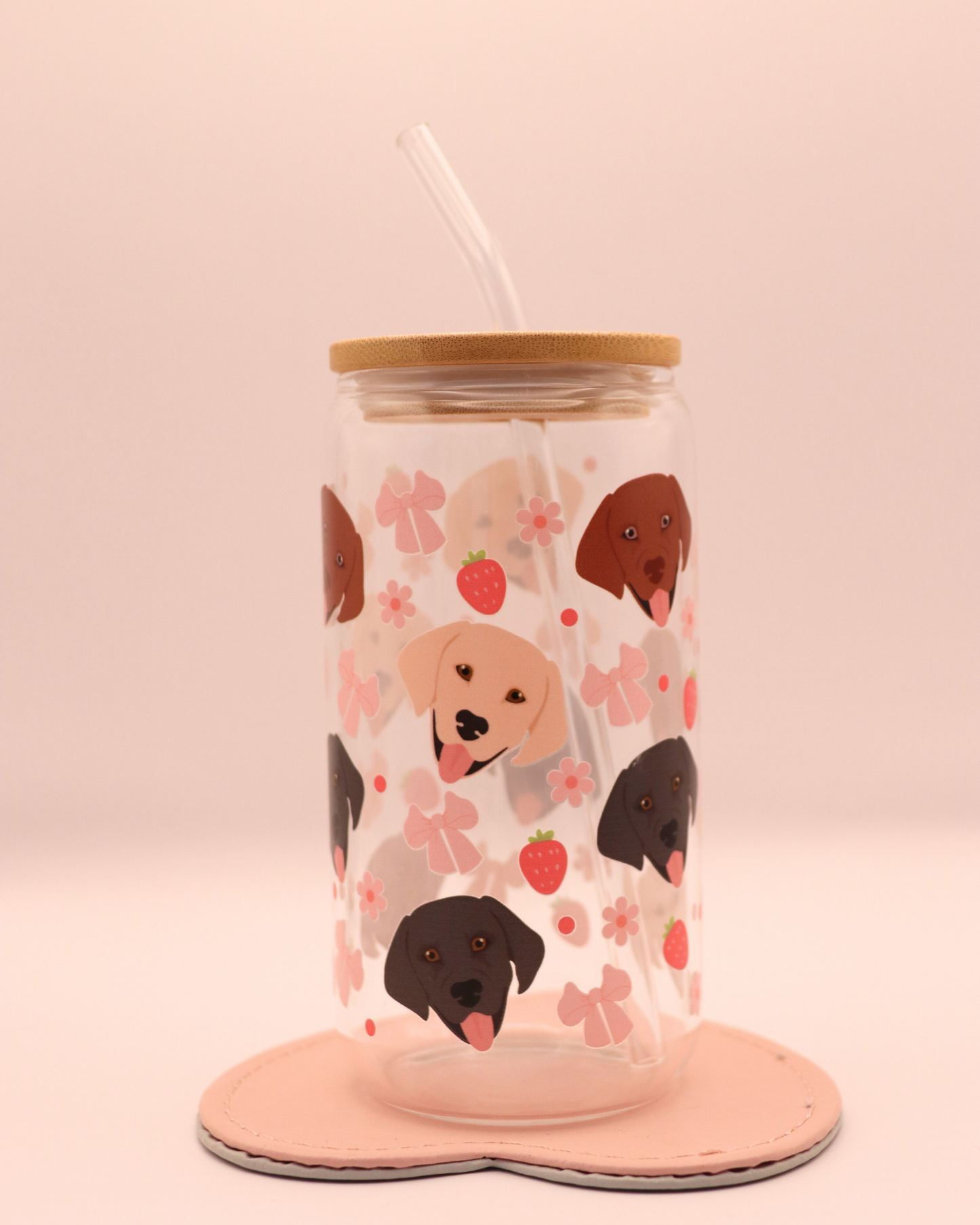 Labrador Pink Strawberry Bows