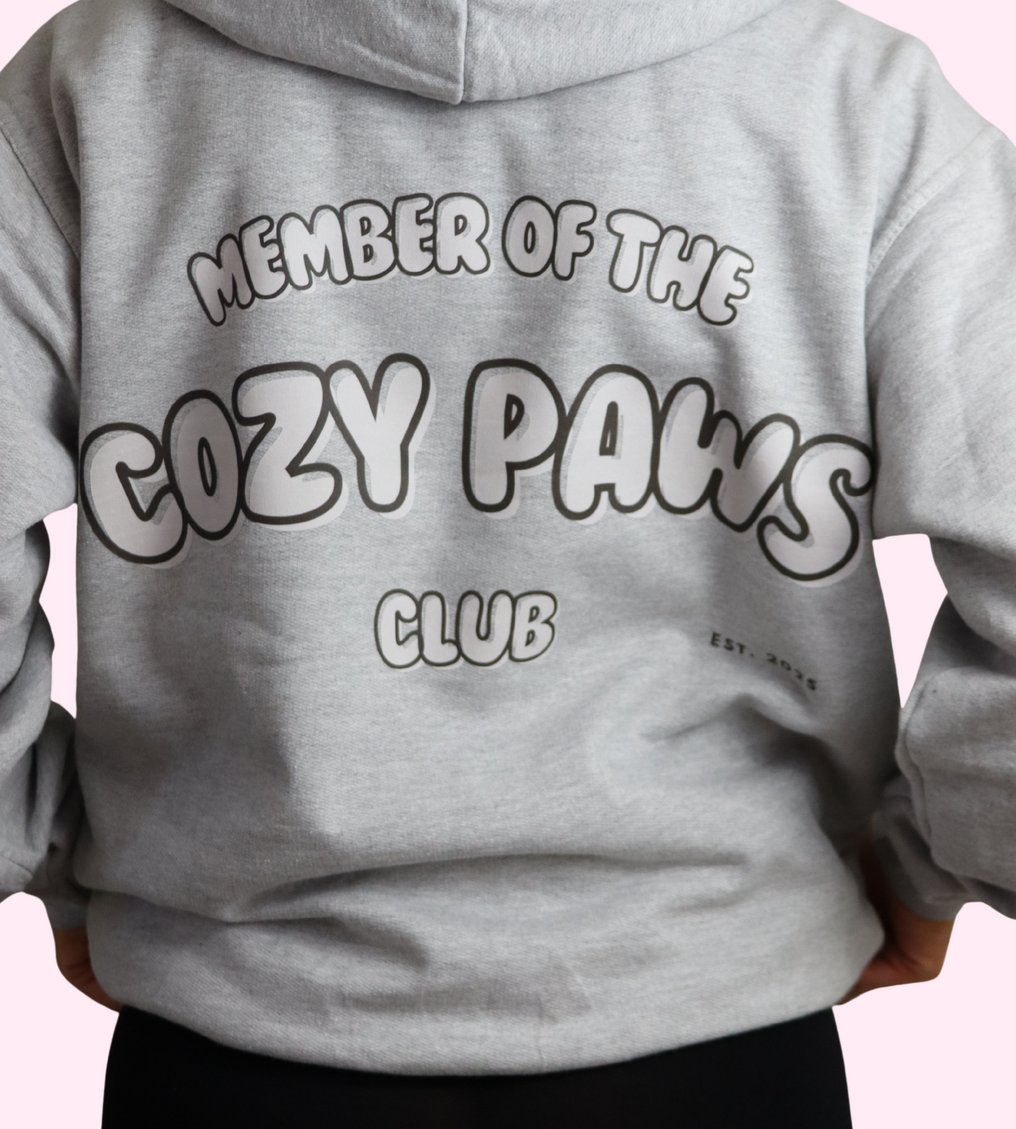 Grey Custom Cozy Paws Hoodie