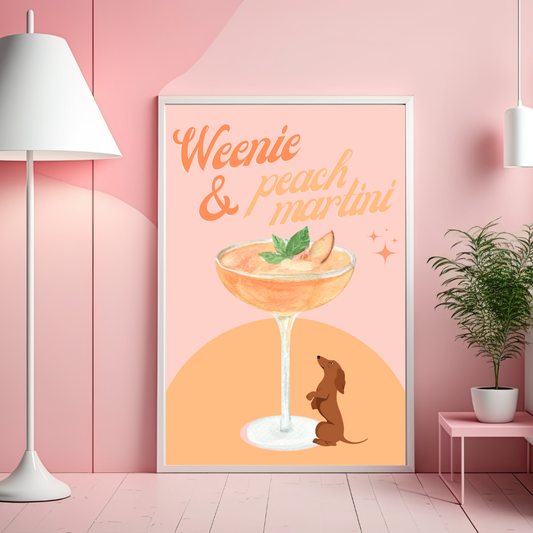 Weenie & Peach Martini