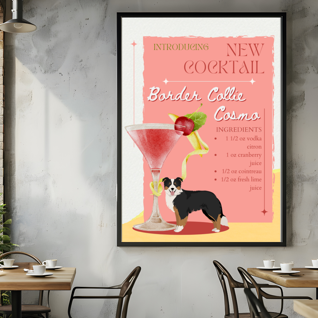 Border Collie Cosmo Poster