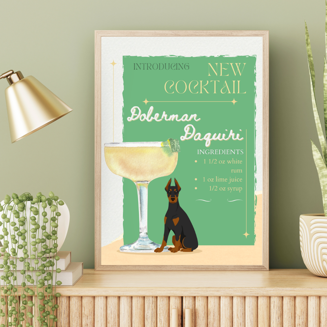 Doberman Daquiri Poster