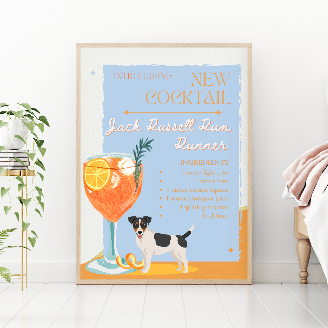 Jack Russell Rum Runner Poster