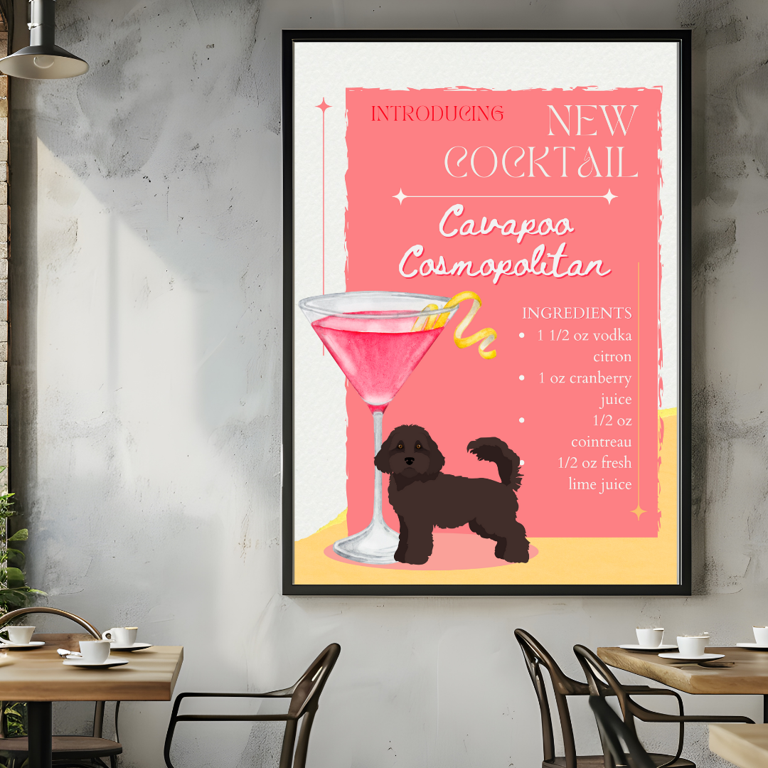 Cavapoo Cosmopolitan Poster