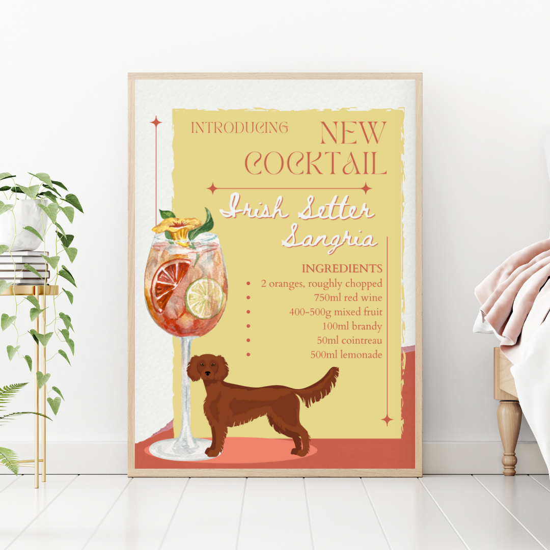 Irish Setter Sangria Poster