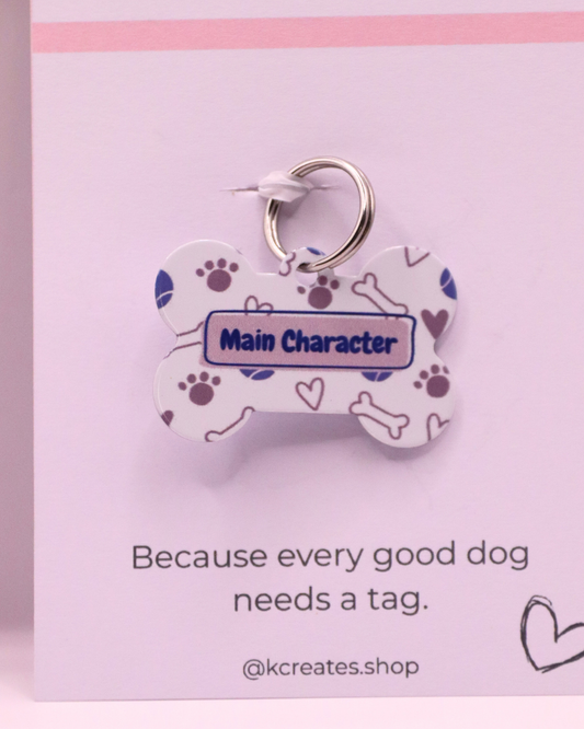 Main Character Blue Dog Tag