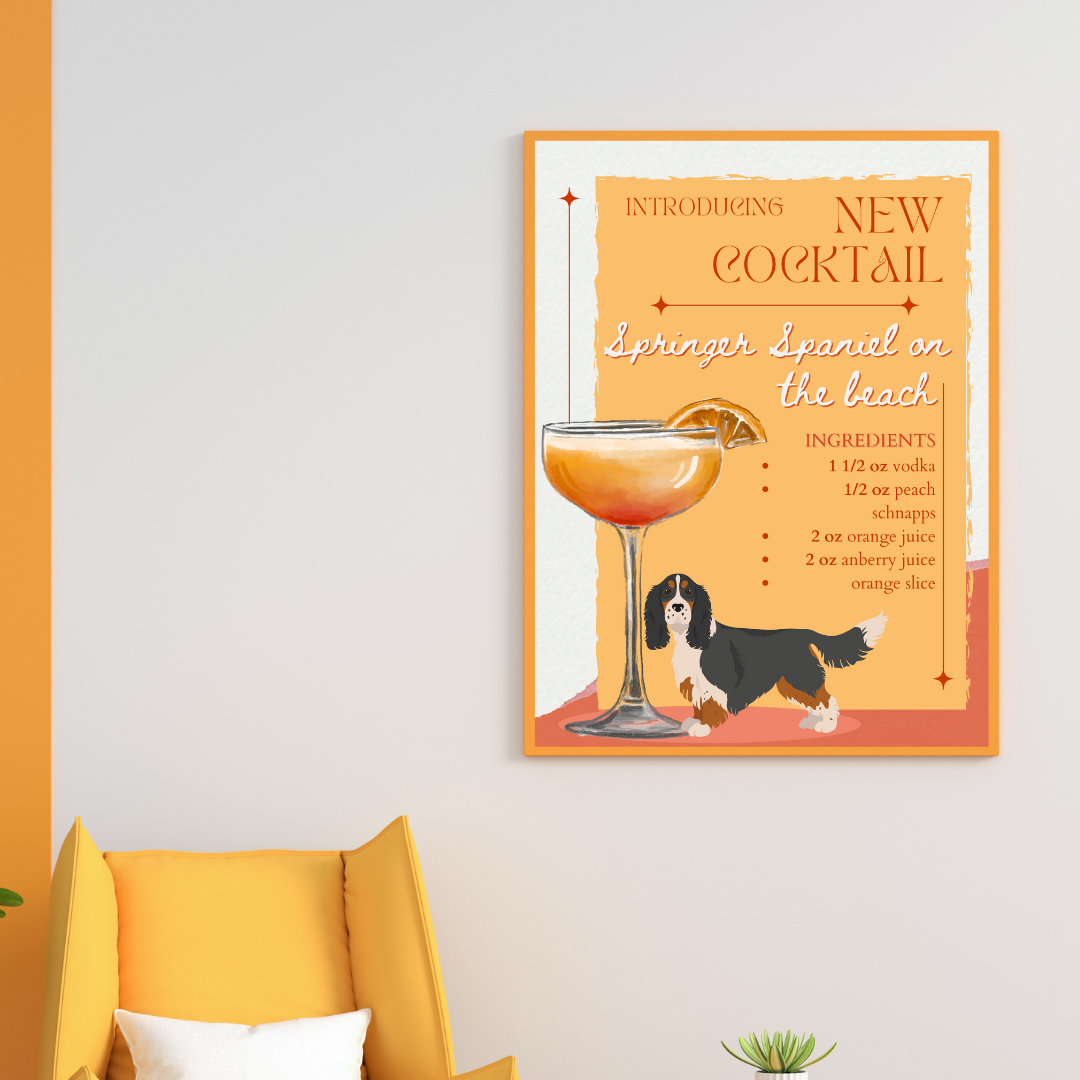 Springer Spaniel On The Beach Poster