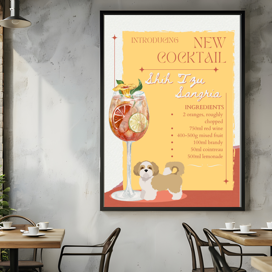 Shih Tzu Sangria Poster