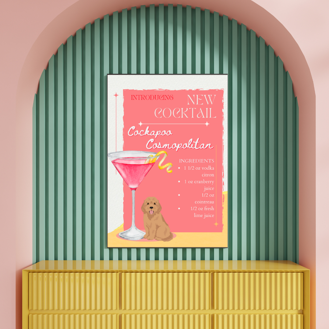 Cockapoo Cosmopolitan Poster