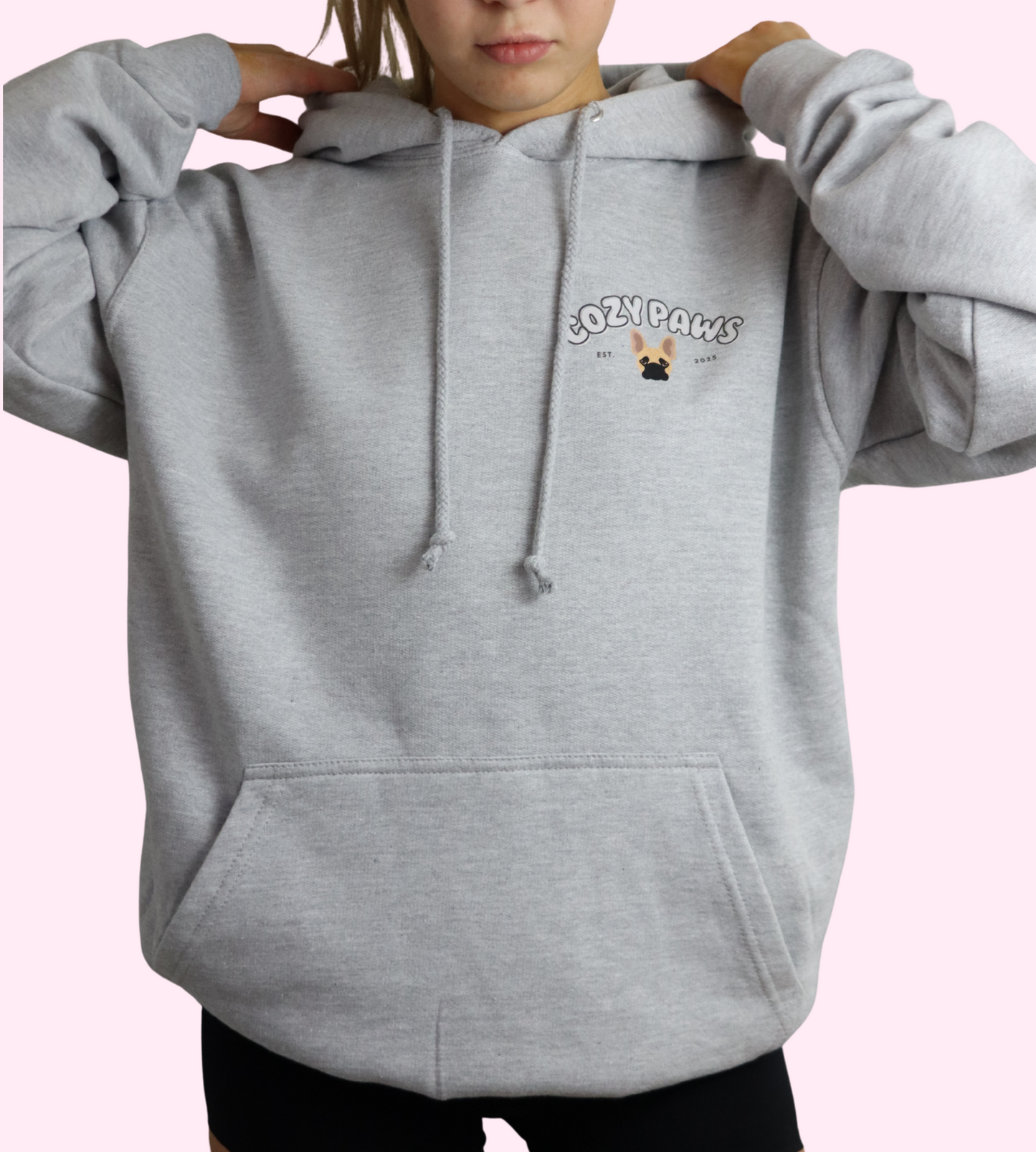 Grey Custom Cozy Paws Hoodie