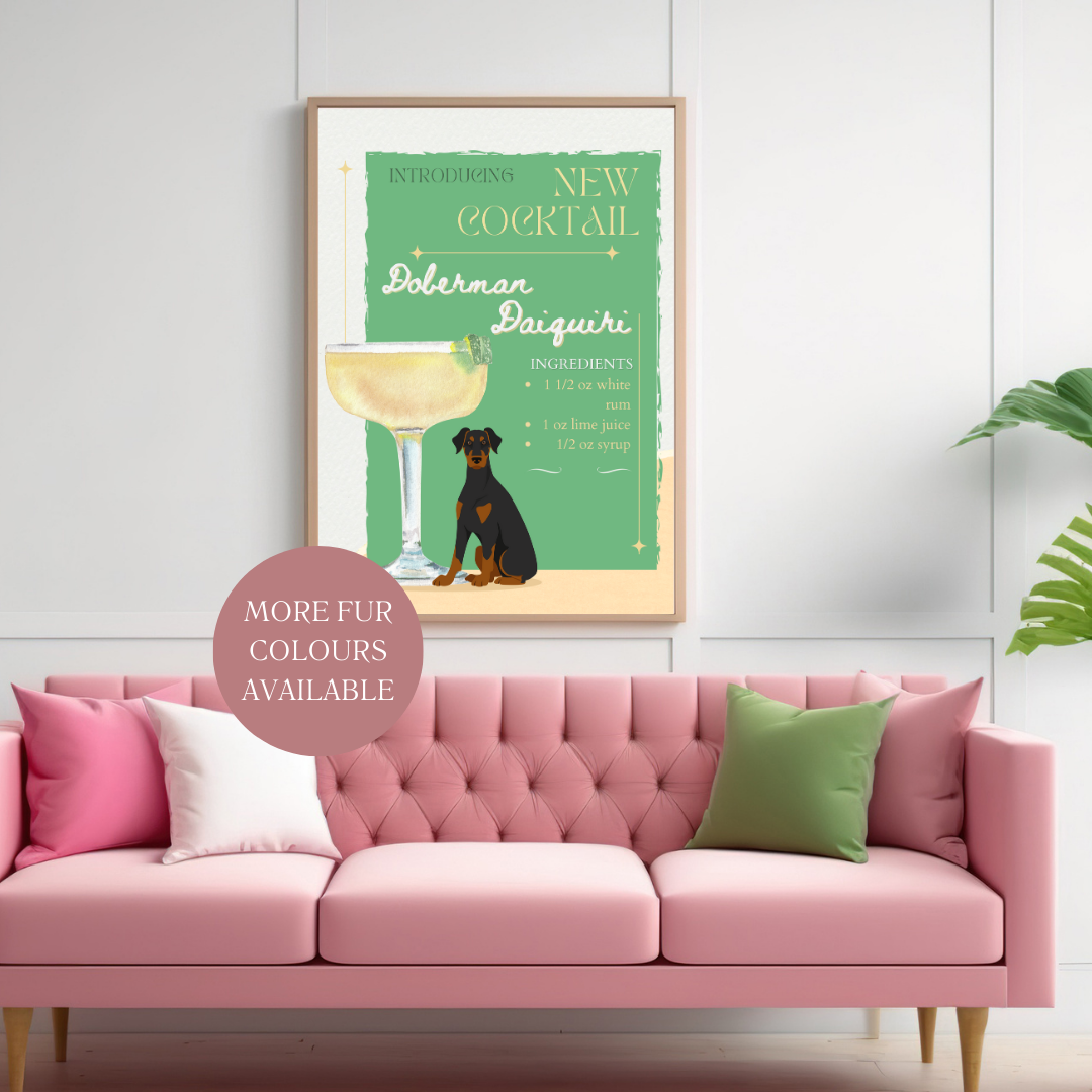 Doberman Daiquiri Poster