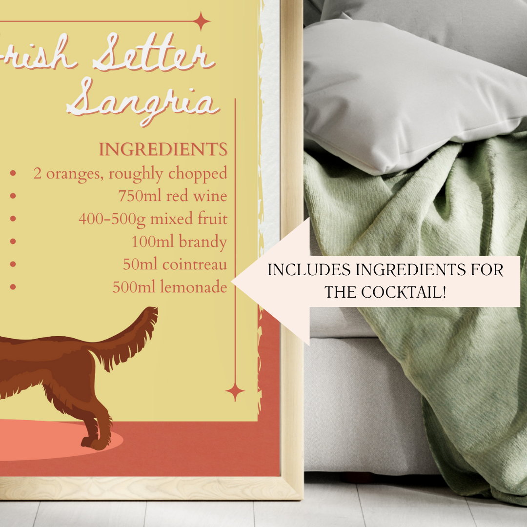 Irish Setter Sangria Poster