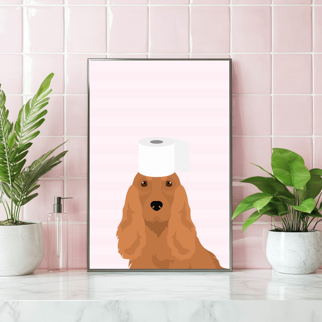 Custom Dog Face Toilet Roll Print