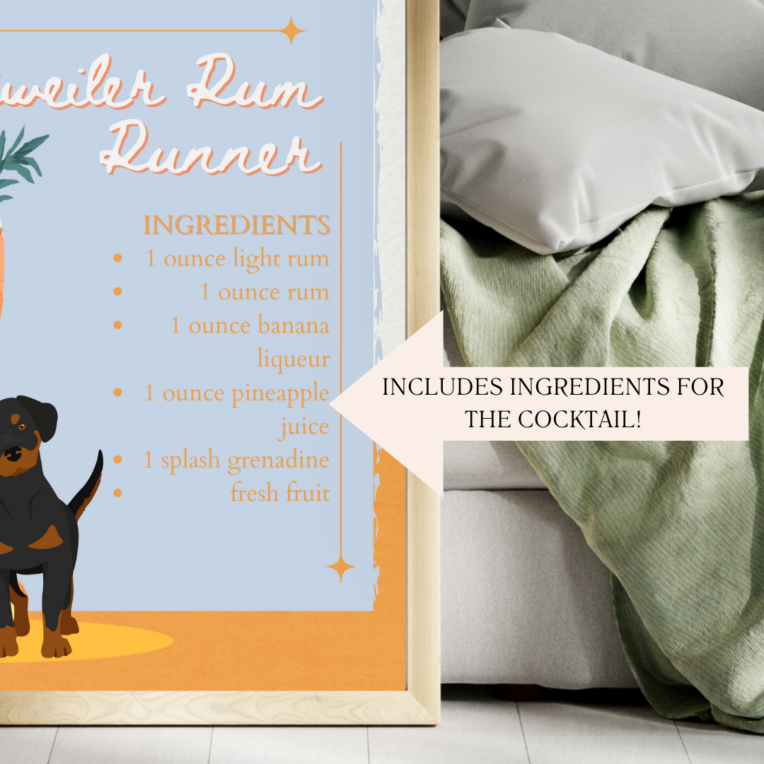 Rottweiler Rum Runner Poster