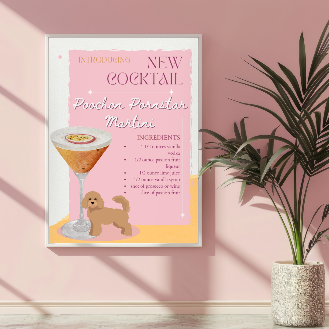 Poochon Pornstar Martini Poster