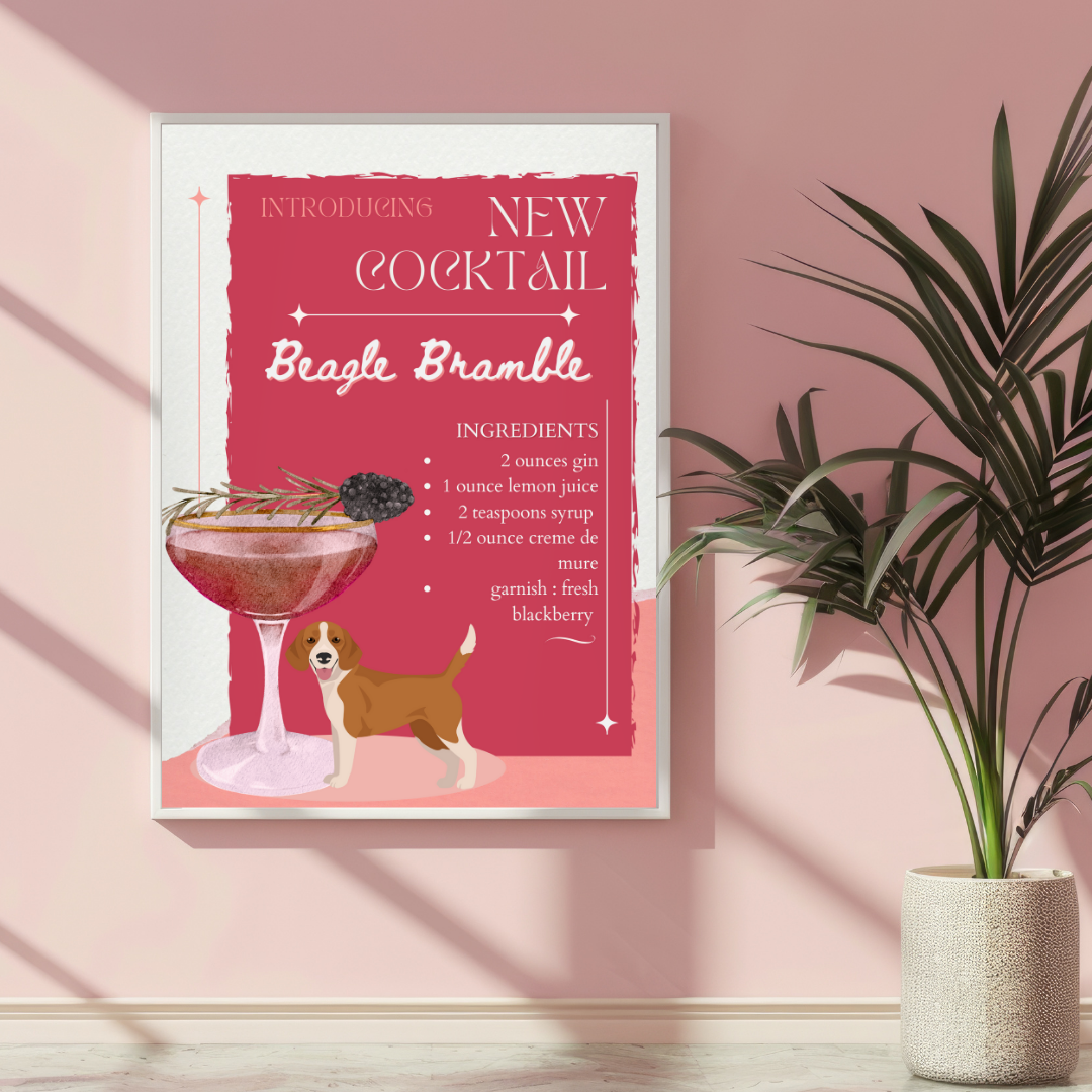 Beagle Bramble Poster