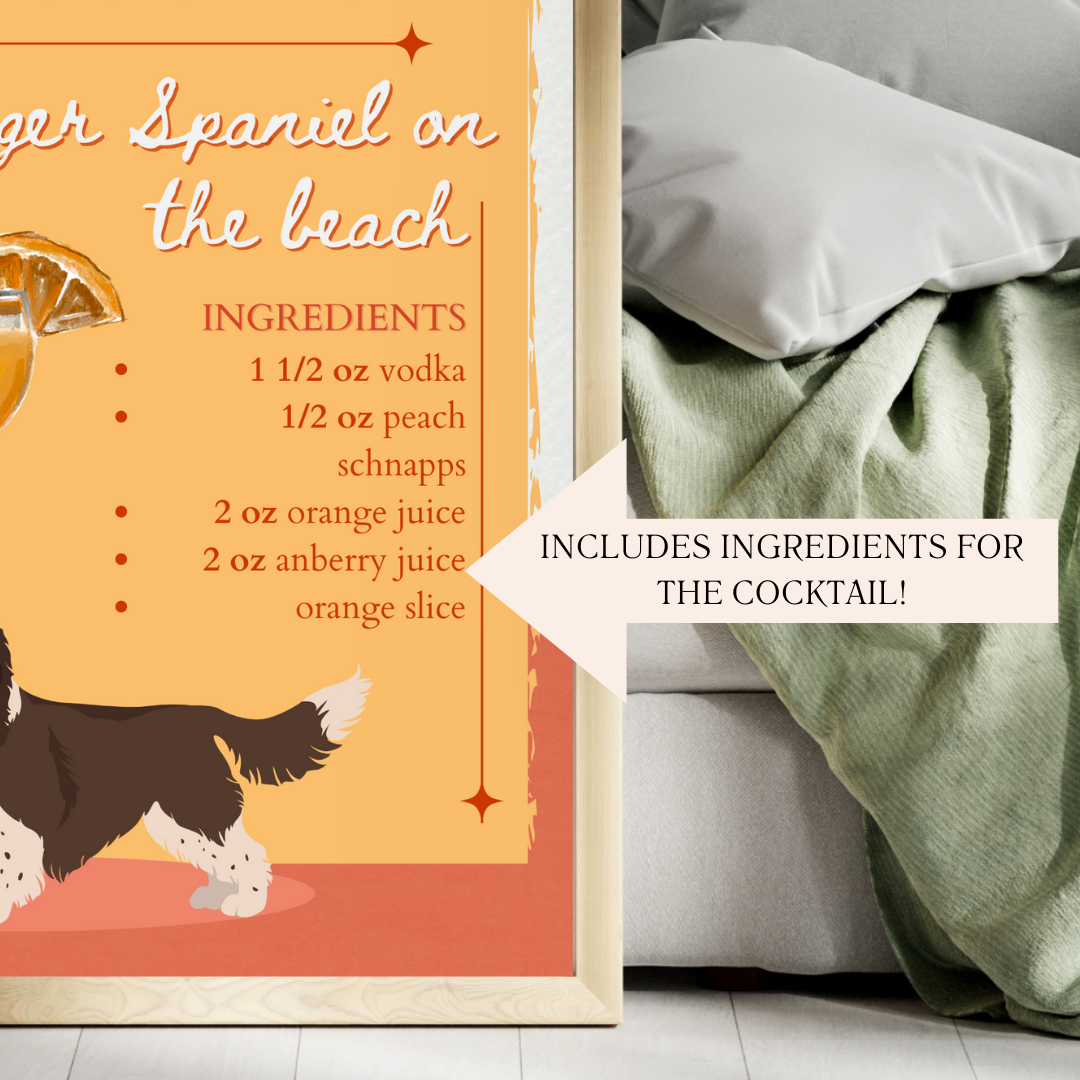 Springer Spaniel On The Beach Poster