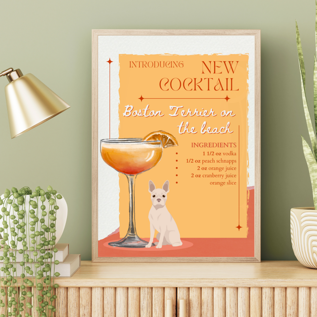 Boston Terrier On The Beach