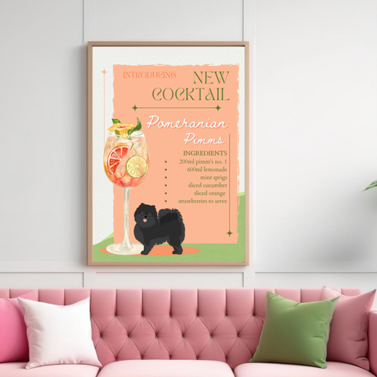 Pomeranian Pimms Poster