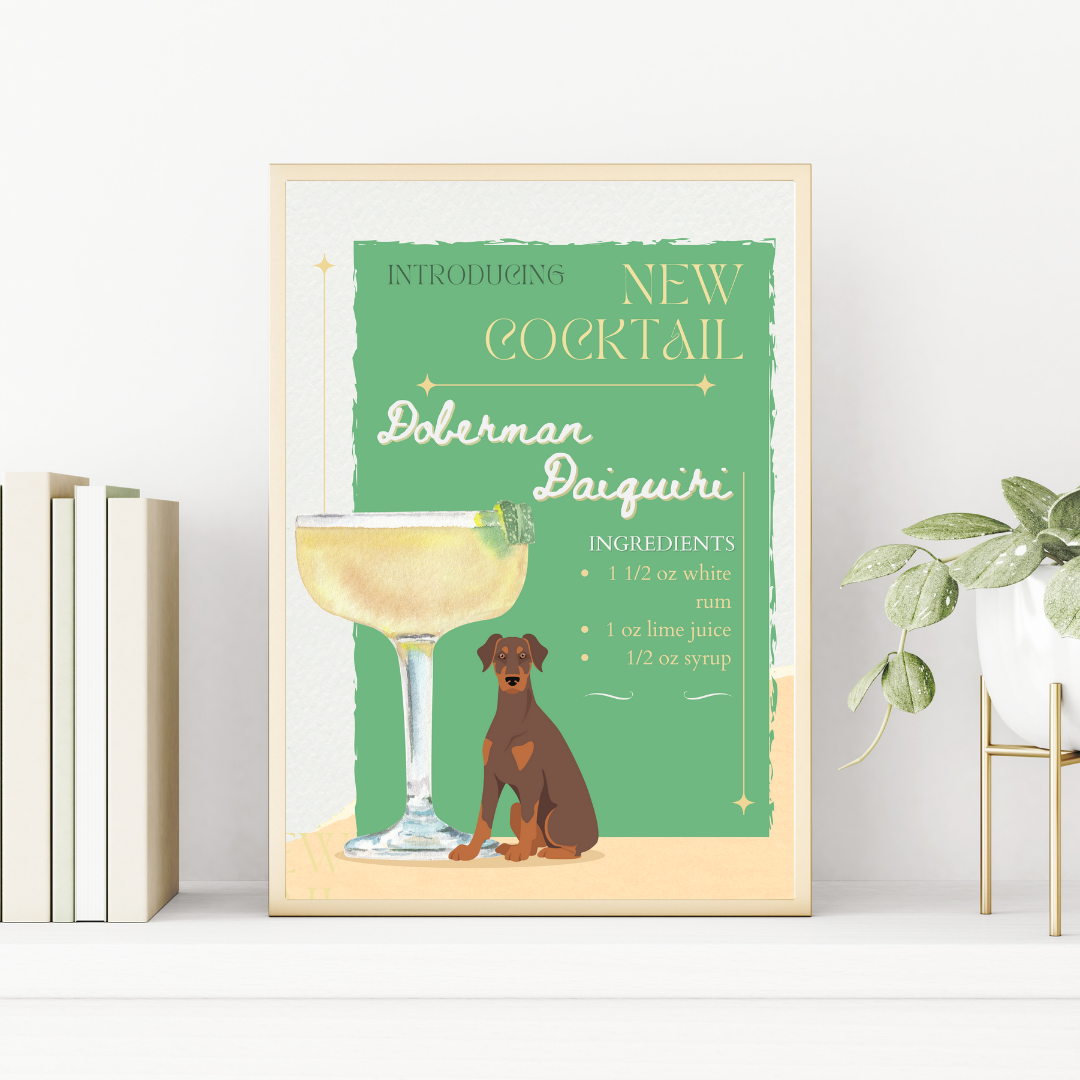 Doberman Daiquiri Poster