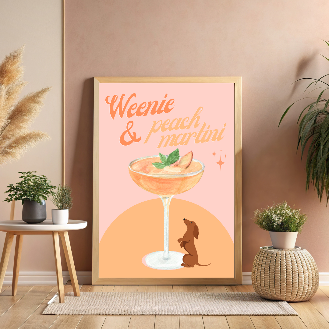 Weenie & Peach Martini