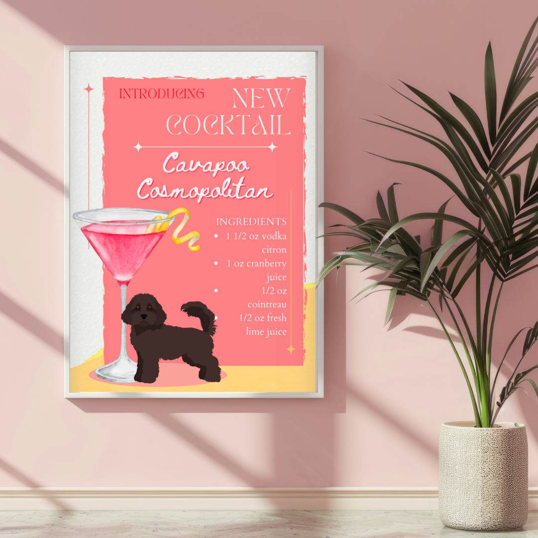 Cavapoo Cosmopolitan Poster