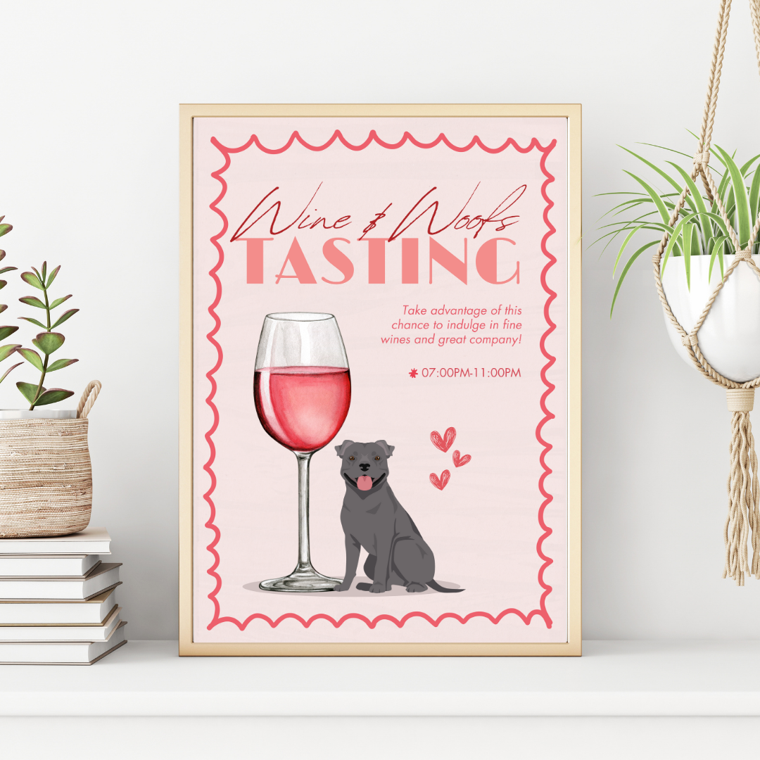 Blue Staffordshire Terrier Wine