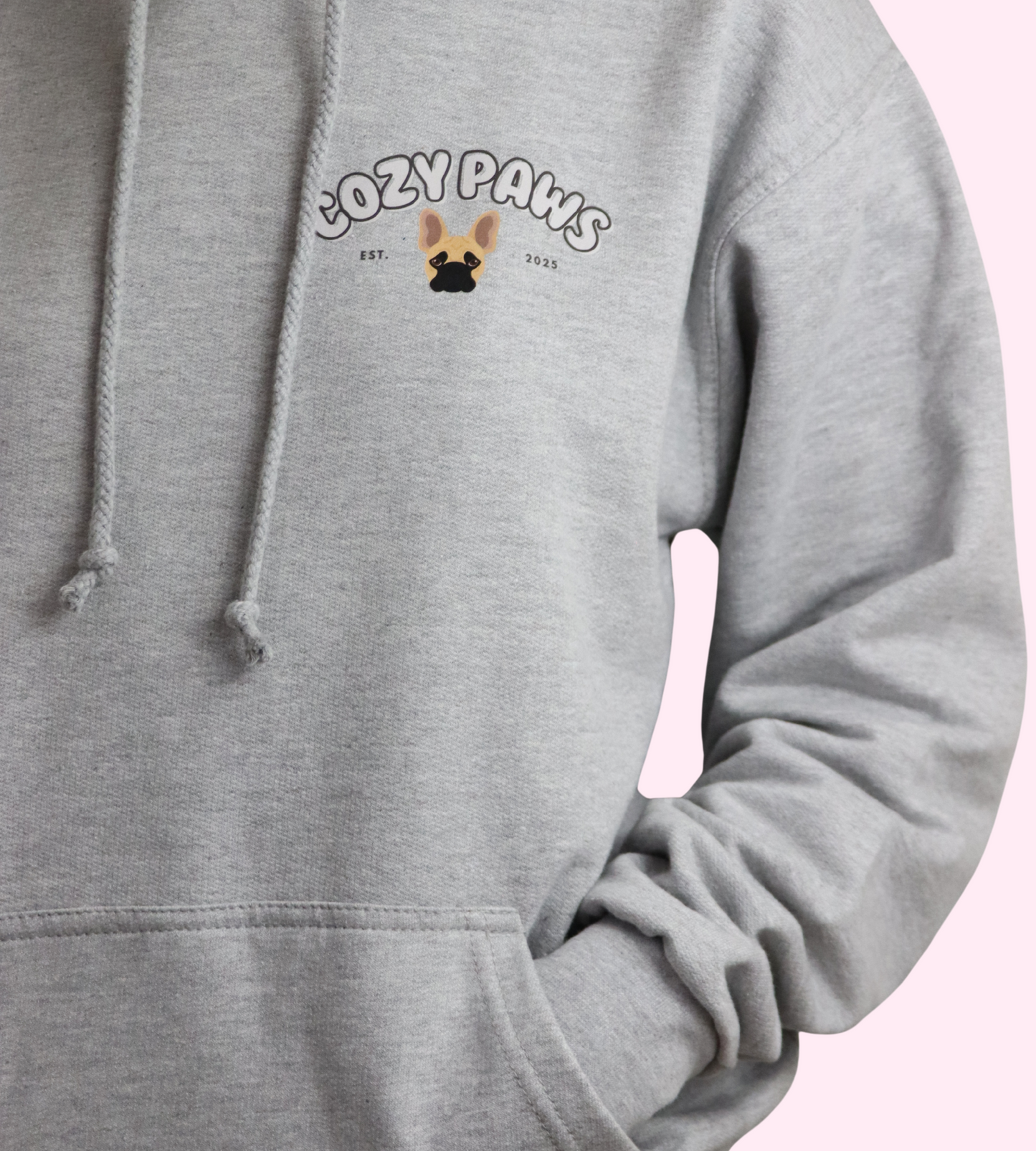 Grey Custom Cozy Paws Hoodie