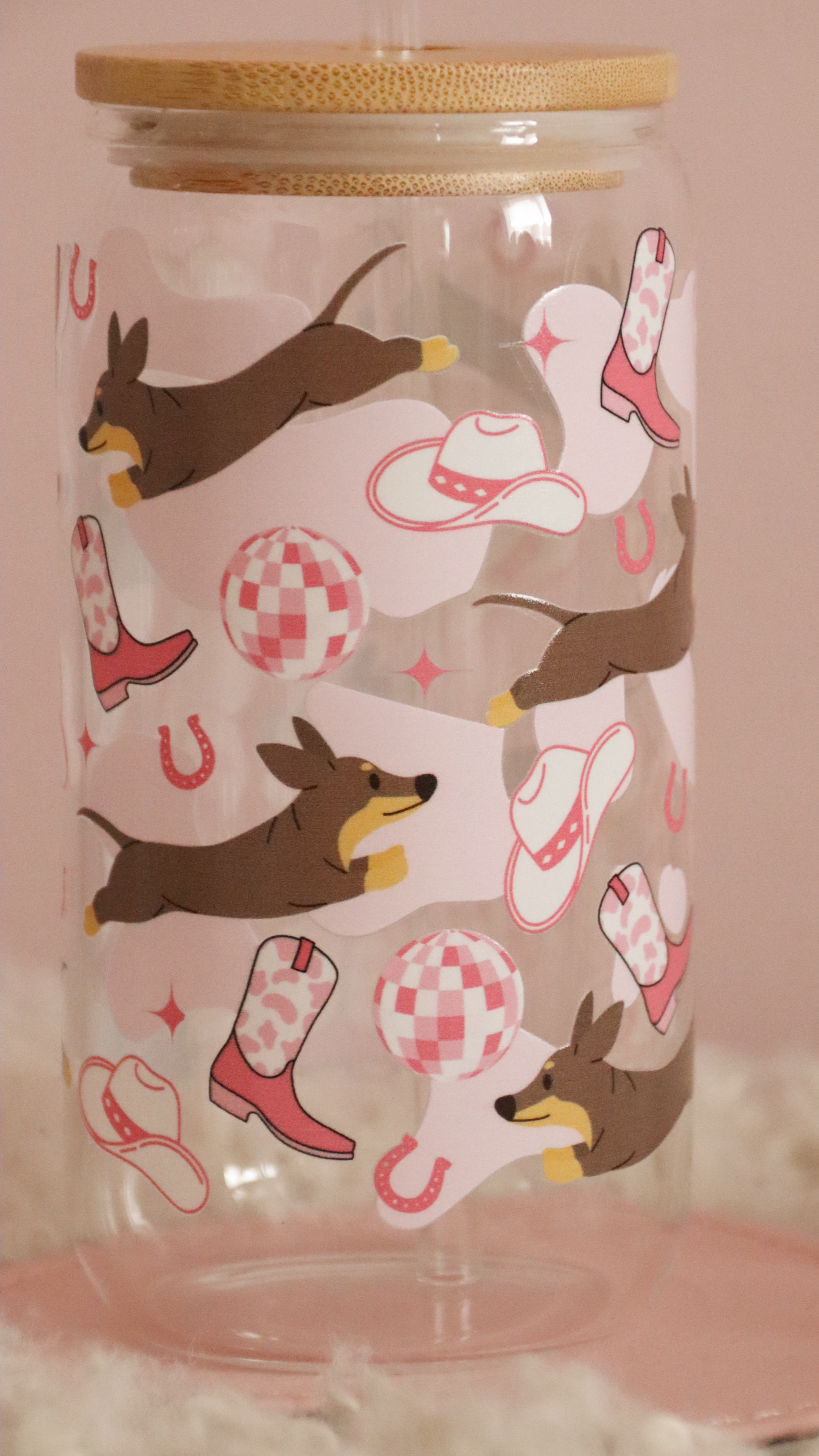 Pink Cowboy Dachshund