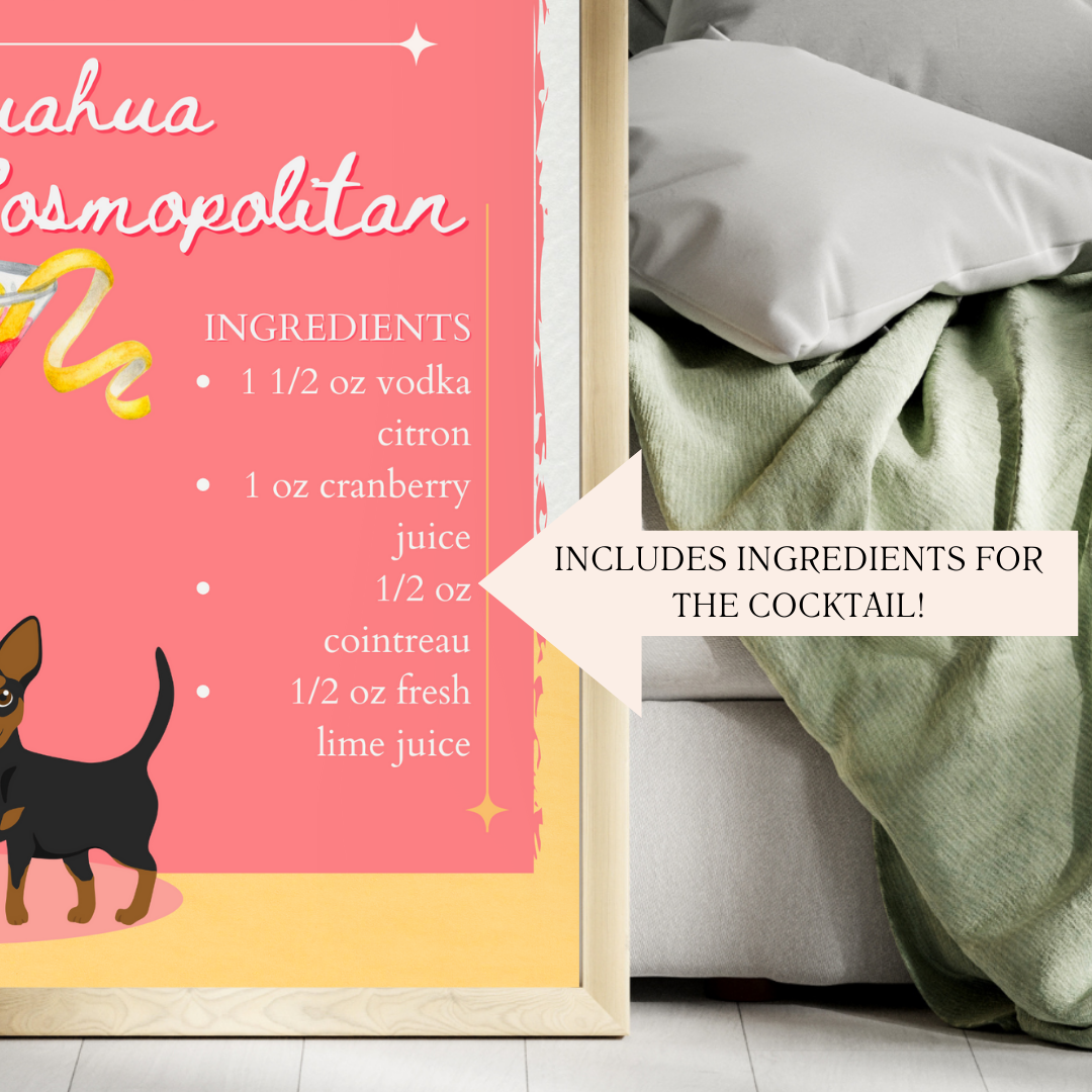 Chihuahua Cosmopolitan Poster