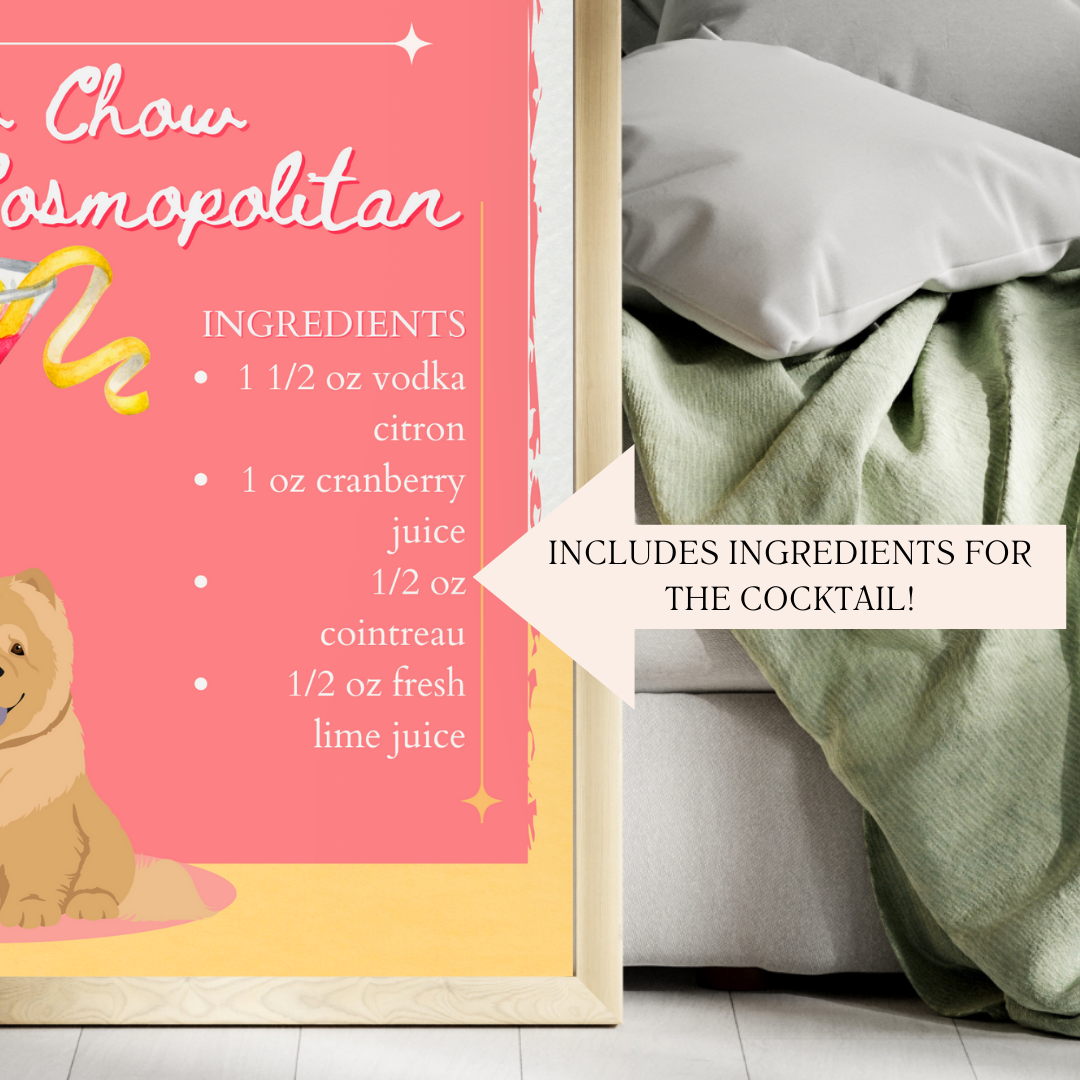 Chow Chow Cosmopolitan Poster