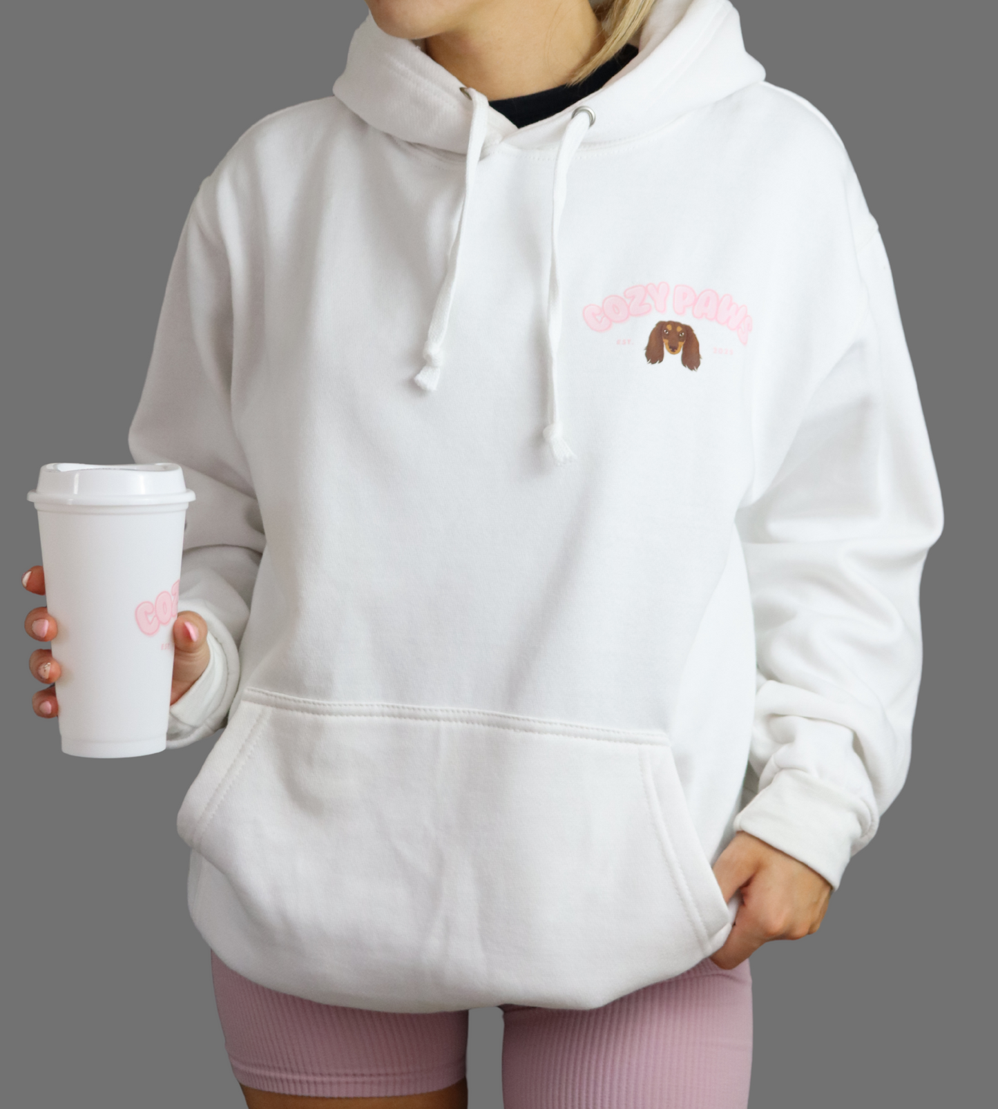 Pink Custom Cozy Paws Hoodie