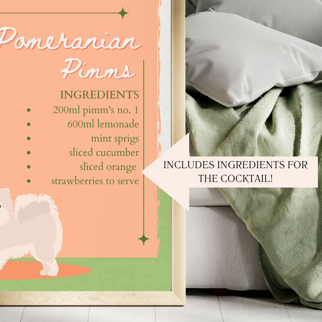 Pomeranian Pimms Poster