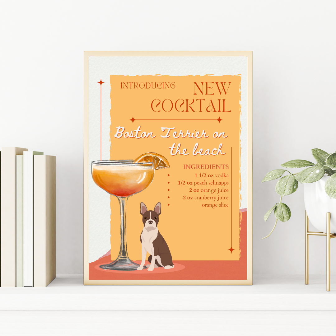 Boston Terrier On The Beach