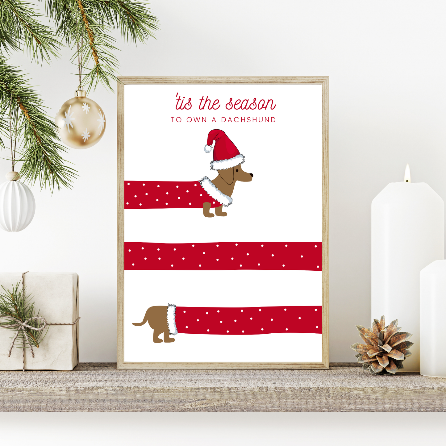 Tis The Season To Get A Dachshund Poster