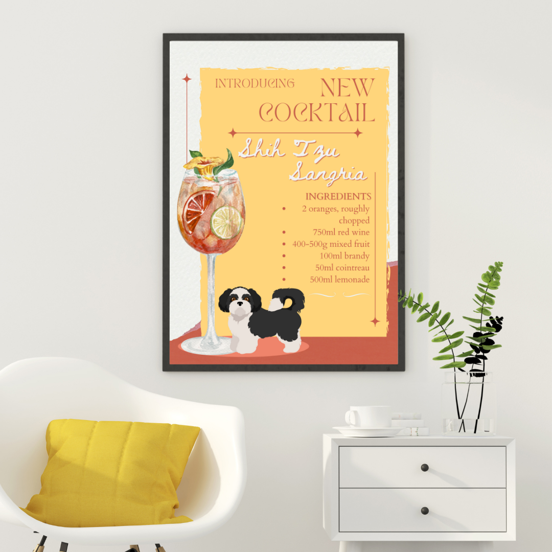 Shih Tzu Sangria Poster