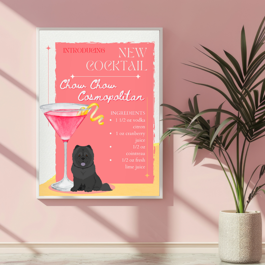 Chow Chow Cosmopolitan Poster