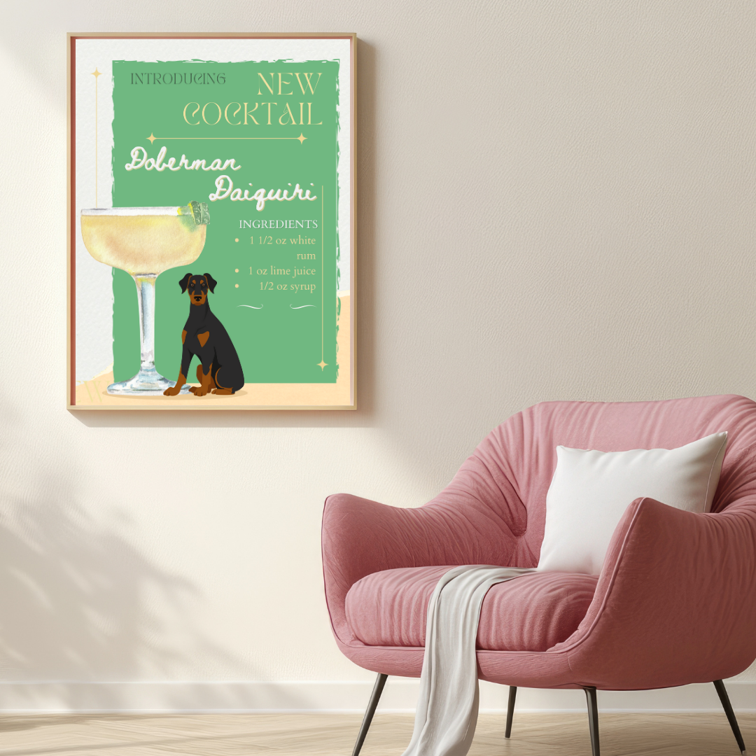 Doberman Daiquiri Poster
