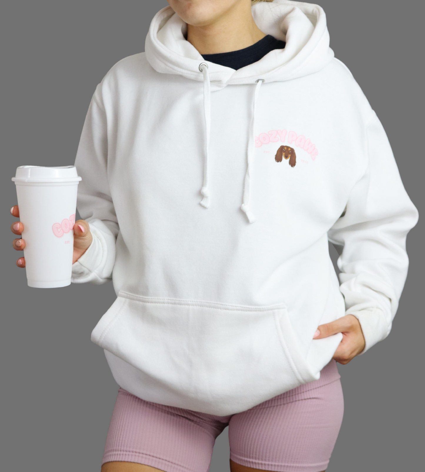 Pink Custom Cozy Paws Hoodie