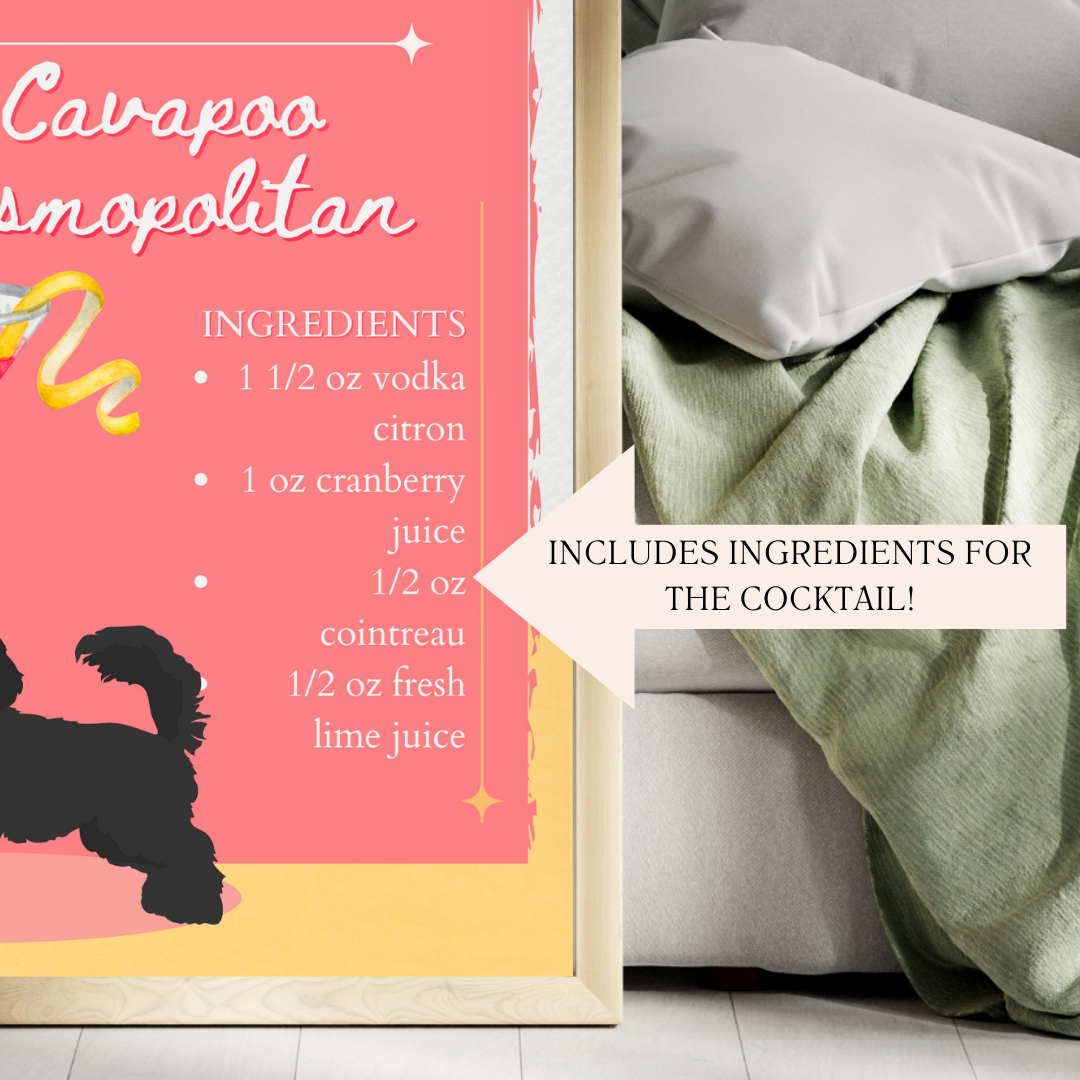 Cavapoo Cosmopolitan Poster