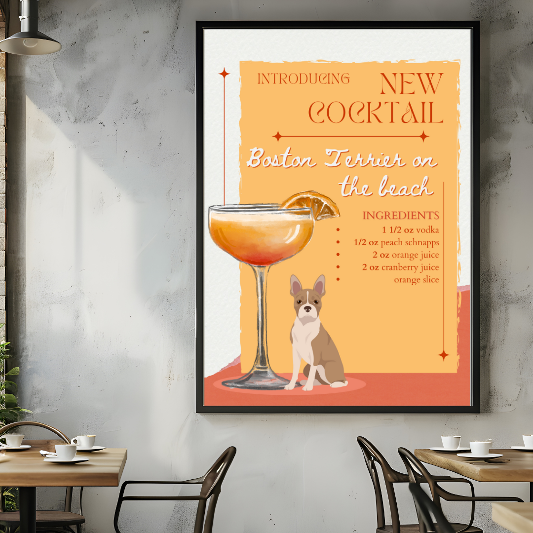 Boston Terrier On The Beach