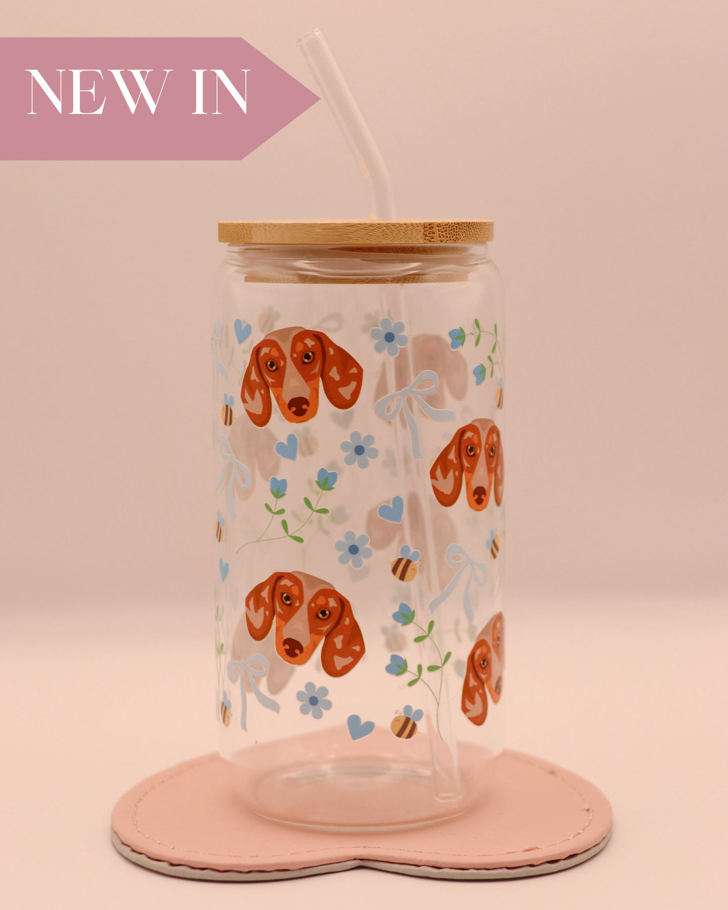 Chocolate Dappled Blue Bee Bows