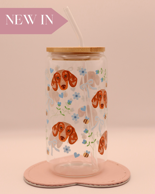 Chocolate Dappled Blue Bee Bows