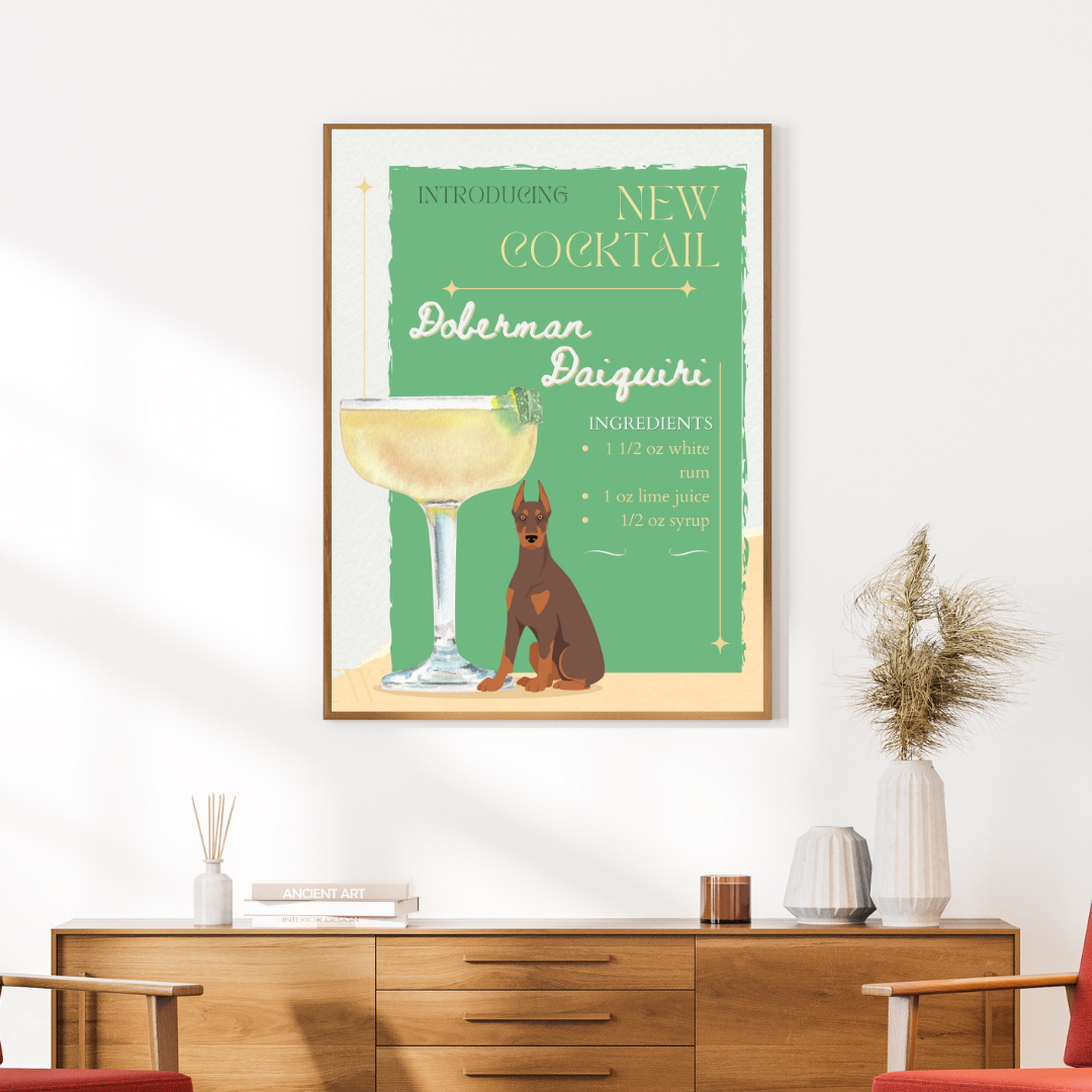 Doberman Daiquiri Poster