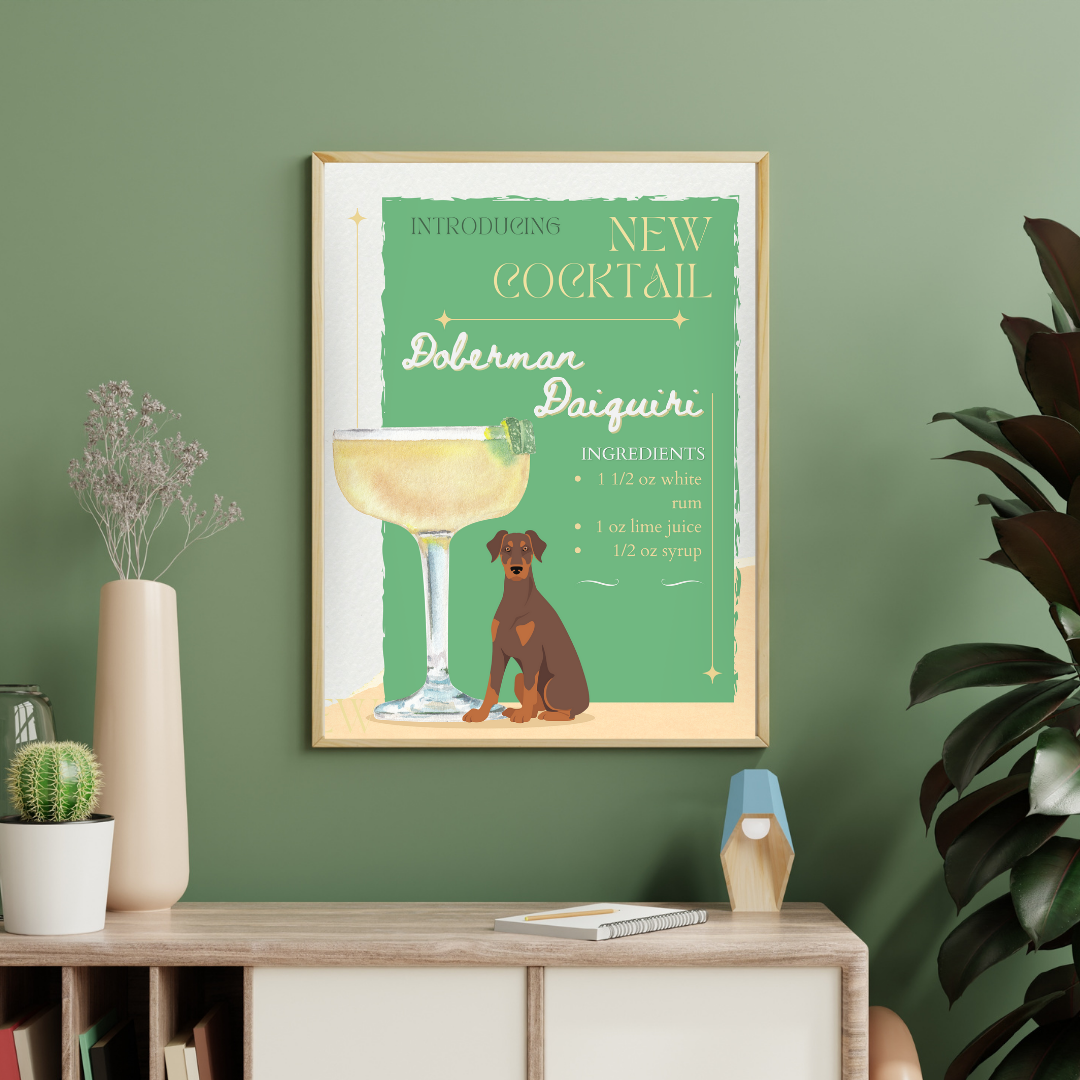 Doberman Daiquiri Poster