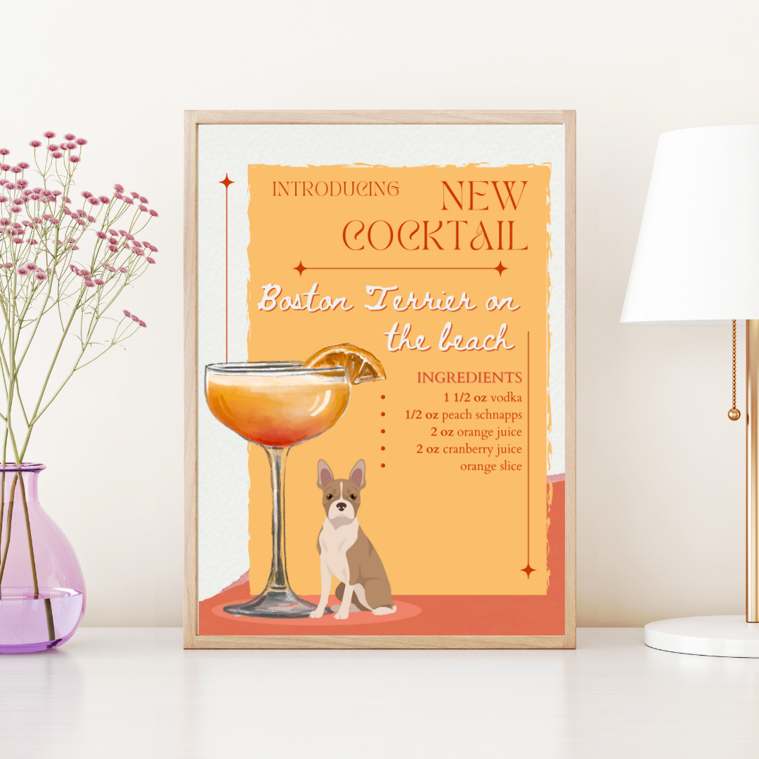 Boston Terrier On The Beach