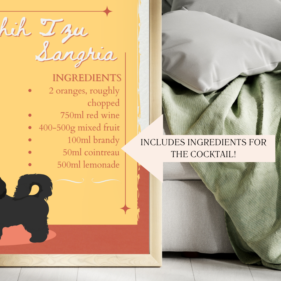 Shih Tzu Sangria Poster