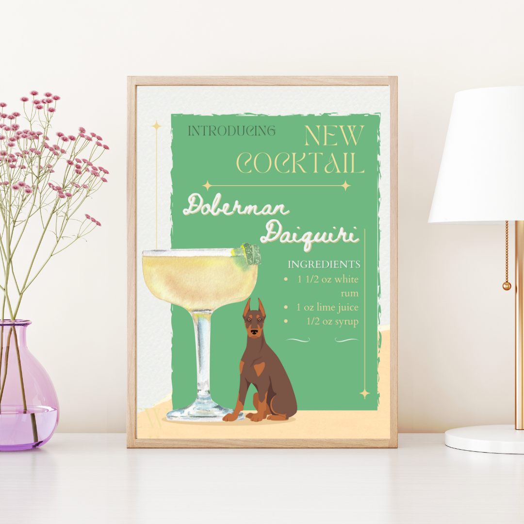 Doberman Daiquiri Poster