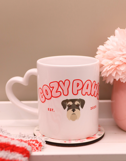 Red Custom Cozy Paws Mug
