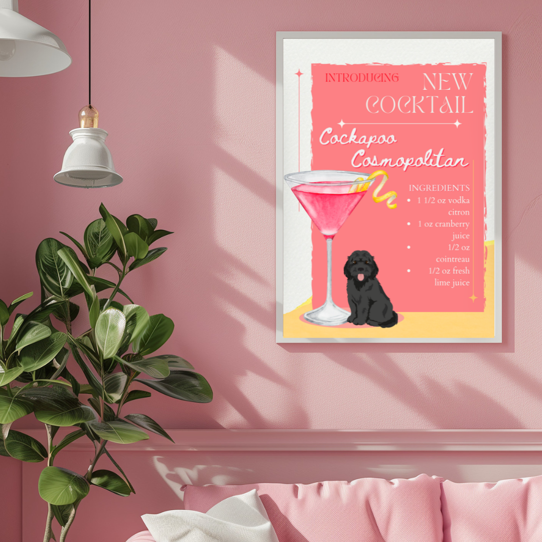 Cockapoo Cosmopolitan Poster