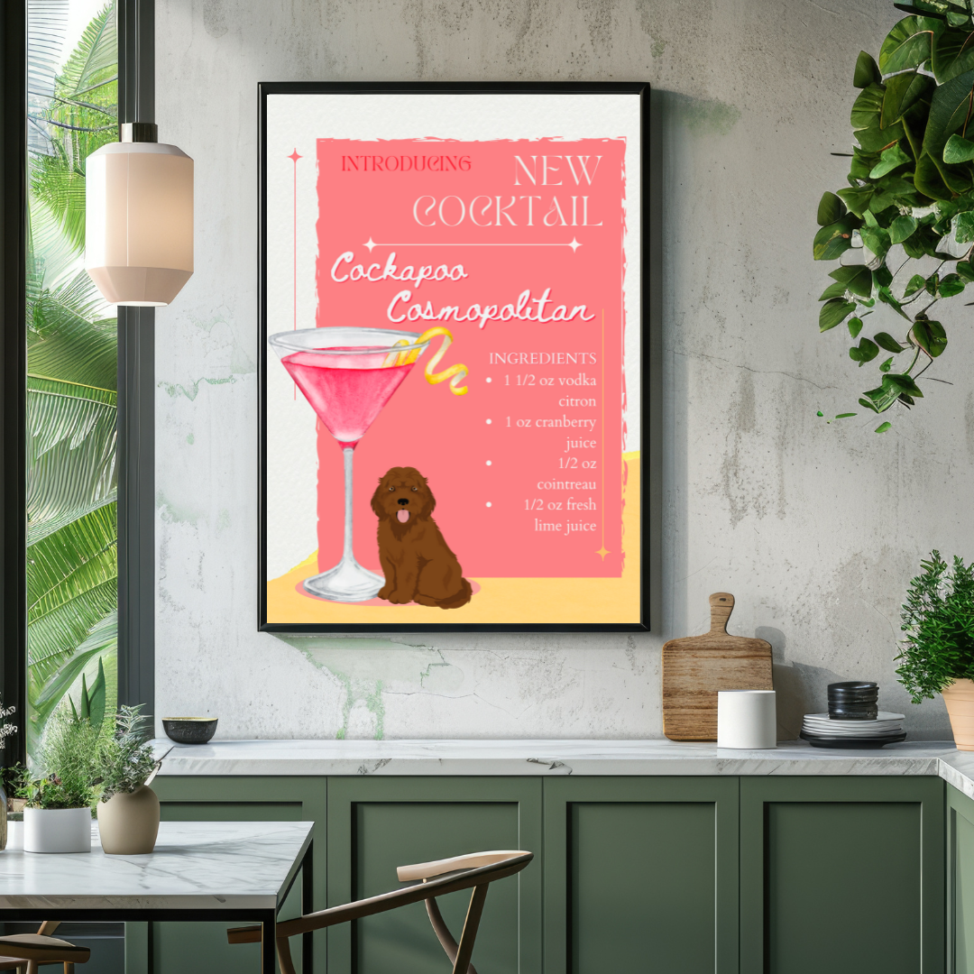 Cockapoo Cosmopolitan Poster